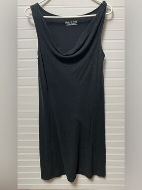 Royal Robbin’s Black Sleeveless Cowl Neck Dress Medium Hemp & Organic Cotton
